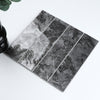 32PCS Faux Marble Peel and Stick Backsplash, 3” x 12” Metro Glossy Subway Tile Self Adhesive Stick on Wall Tiles for Kitchen Bathroom Fireplace