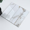 32PCS Faux Marble Peel and Stick Backsplash, 3” x 12” Metro Glossy Subway Tile Self Adhesive Stick on Wall Tiles for Kitchen Bathroom Fireplace