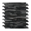 Peel and Stick Backsplash Linear Tile for Kitchen, Self Adhesive Brushed Aluminum Stick on Wall Tiles for Bathroom Fireplace