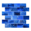 Glass Mosaic Tiles Backsplash, 5-Sheet Subway Backsplash Glass Tiles for Kitchen Bathroom Swimming Pool Shower Wall (4.71 SQ.FT)