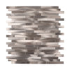 Peel and Stick Backsplash Linear Tile for Kitchen, Self Adhesive Brushed Aluminum Stick on Wall Tiles for Bathroom Fireplace