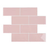 Glass Peel and Stick Tile Backsplash, Kitchen Wall Backsplash Self Adhesive Subway Glass Tile (5 Sheets, 5 SQ.FT.)