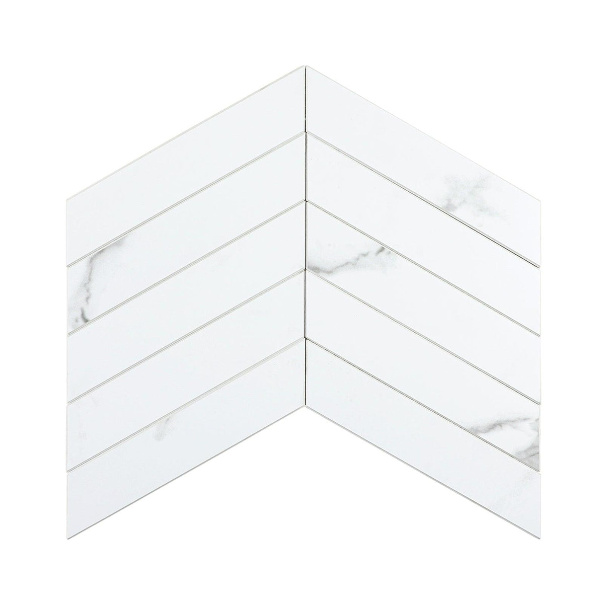 Peel and Stick Backsplash Aluminum Herringbone Tiles (6 Sheets) - HOMEART