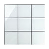 Peel and Stick Glass Tile, Square Mosaic Wall Tiles with Frame, Stick on Glass Backsplash for Kitchen Bathroom (5 Sheets, 12
