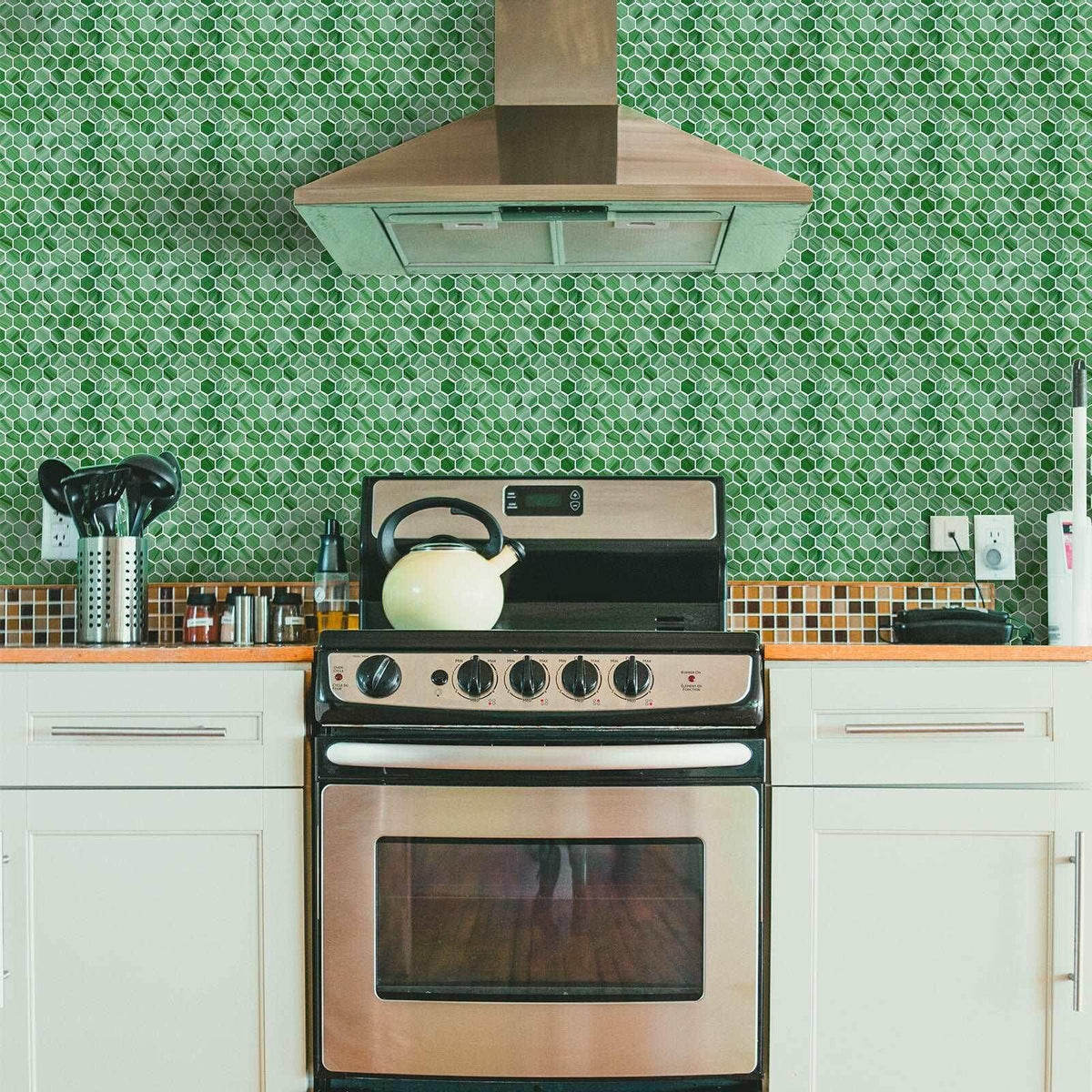 Peel and Stick Backsplash Hexagon Tile Sticker