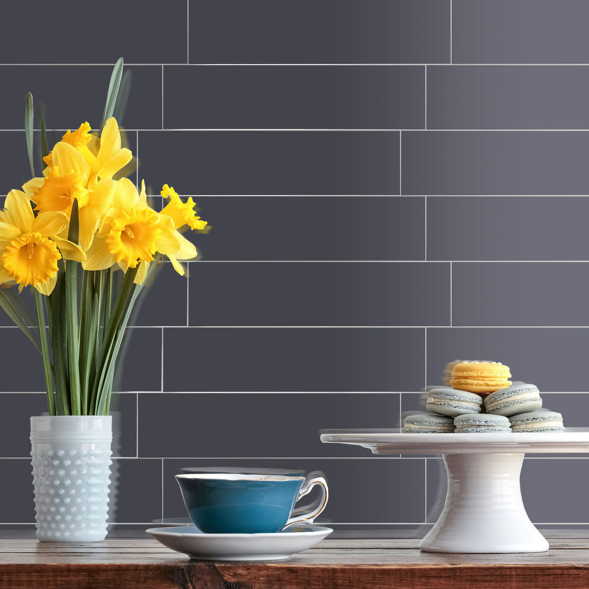 32-Piece Peel and Stick Backsplash Tiles, 3” x 12” Metro Glossy Subway Tile Self Adhesive Stick on Backsplash Wall Tiles for Kitchen Bathroom