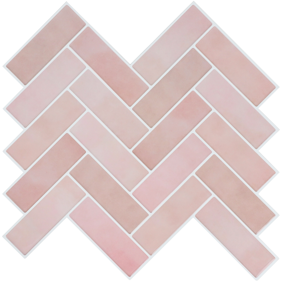 10-Sheet Herringbone Peel and Stick Backsplash, Self Adhesive 3D Stick on Wall Tiles for Kitchen Bathroom（12"x12"）