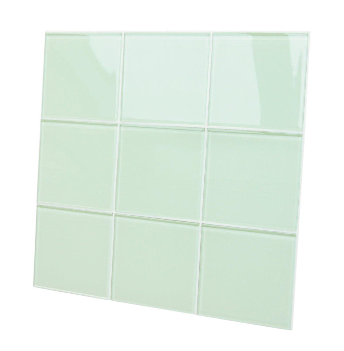 Peel and Stick Glass Tile, Square Mosaic Wall Tiles with Frame, Stick on Glass Backsplash (5 Sheets, 12"x12")