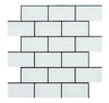Glass Peel and Stick Backsplash Subway Tile, Glass Tiles for Kitchen Bathroom Wall (5 Sheets, 11.8