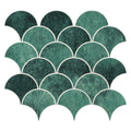 Peel and Stick Backsplash Fish Scale Tile, Self Adhesive Faux Ceramic Mosaic Wall Tiles for Kitchen Bathroom RV (6-Sheet, 4.25 SQ.FT)