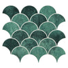 Peel and Stick Backsplash Fish Scale Tile, Self Adhesive Faux Ceramic Mosaic Wall Tiles for Kitchen Bathroom RV (6-Sheet, 4.25 SQ.FT)