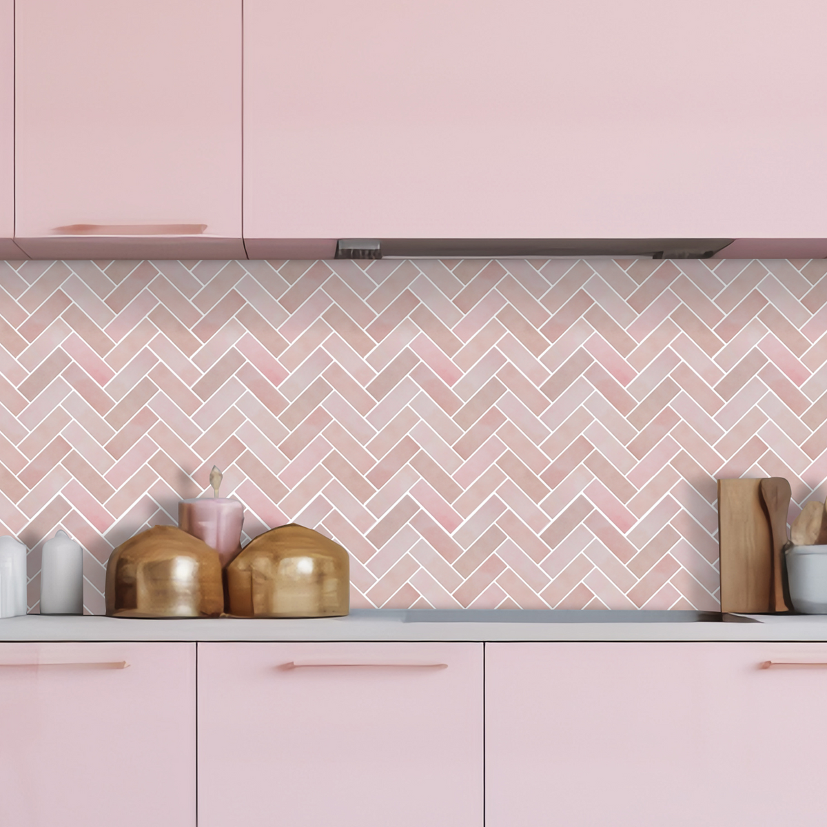 10-Sheet Herringbone Peel and Stick Backsplash, Self Adhesive 3D Stick on Wall Tiles for Kitchen Bathroom（12"x12"）