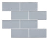 Glass Peel and Stick Tile Backsplash, Kitchen Wall Backsplash Self Adhesive Subway Glass Tile (5 Sheets, 5 SQ.FT.)