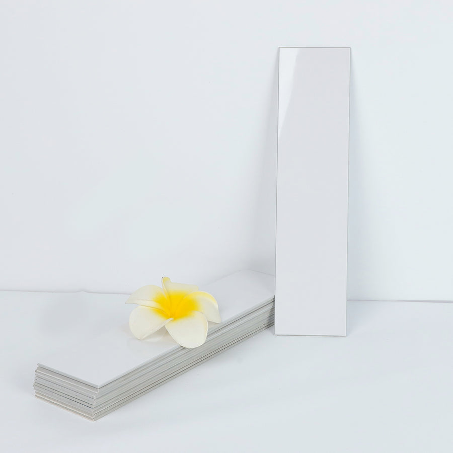 32-Piece Peel and Stick Backsplash Tiles, 3” x 12” Metro Glossy Subway Tile Self Adhesive Stick on Backsplash Wall Tiles for Kitchen Bathroom
