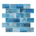 Glass Mosaic Tiles Backsplash, 5-Sheet Subway Backsplash Glass Tiles for Kitchen Bathroom Swimming Pool Shower Wall (4.71 SQ.FT)