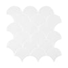 10 Sheets Peel and Stick Backsplash Fish Scale Gel Tile, Thicker Design Removable Scallop Mosaic Kitchen Backsplash 3D Adhesive Stick on Wall Tiles
