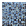 Mesh-Mounted Glass Mosaic Tile Backsplash, 12” x 12” Blue Glass Backsplash Wall Tile for Kitchen Bathroom Swimming Pool (8 Sheets, 8 sq.ft)
