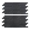 12-Sheet Peel and Stick Backsplash, Brushed Metal Subway Backsplash Linear Tile Stick on Wall Tiles for Kitchen Bathroom Fireplace