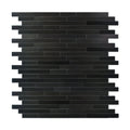 Peel and Stick Mini Subway Backsplash Aluminum Linear Tile - HOMEART