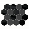 Peel and Stick Backsplash Hexagon Tile, Faux Ceramic Tile Stick on Backsplash Mosaic Wall Tile for Kitchen Bathroom