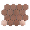 6-Sheet Peel and Stick Backsplash Hexagon Tile, Honeycomb Mosaic Wall Tile Stick on Backsplash for Kitchen Bathroom Fireplace