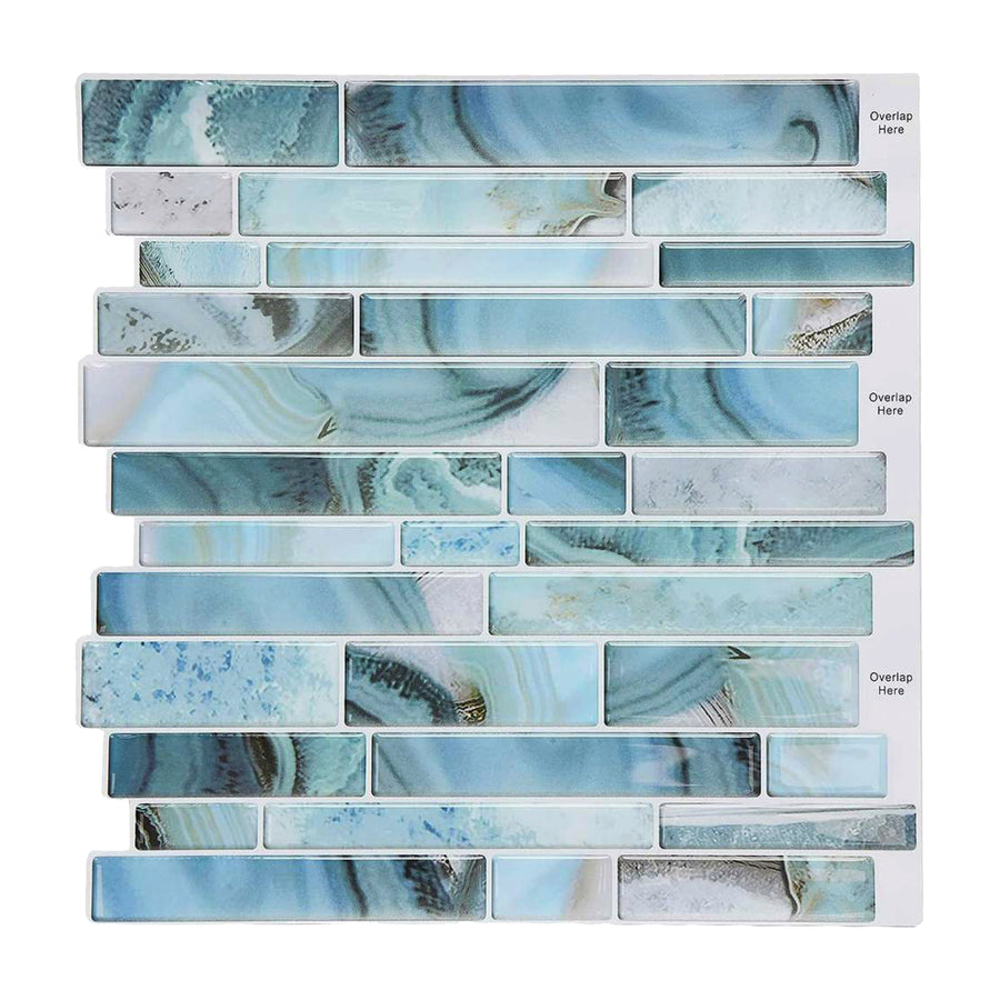 10-Sheet Peel and Stick Backsplash Tile, 12"x 12" 3D Adhesive Subway Backsplash Stick on Wall Tiles for Kitchen Backsplash