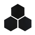 Black Peel and Stick Backsplash Large Aluminum Hexagon Tile (32 Pieces) - HOMEART