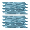 12-Sheet Peel and Stick Backsplash, Brushed Metal Subway Backsplash Linear Tile Stick on Wall Tiles for Kitchen Bathroom Fireplace