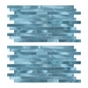 12-Sheet Peel and Stick Backsplash, Brushed Metal Subway Backsplash Linear Tile Stick on Wall Tiles for Kitchen Bathroom Fireplace
