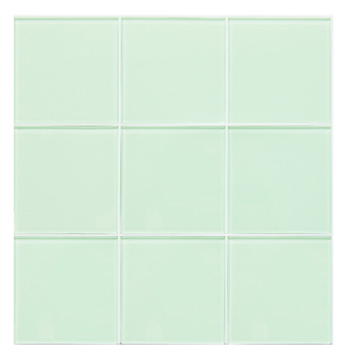 Peel and Stick Glass Tile, Square Mosaic Wall Tiles with Frame, Stick on Glass Backsplash (5 Sheets, 12"x12")
