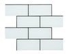 Glass Peel and Stick Tile Backsplash, Kitchen Wall Backsplash Self Adhesive Subway Glass Tile (5 Sheets, 5 SQ.FT.)