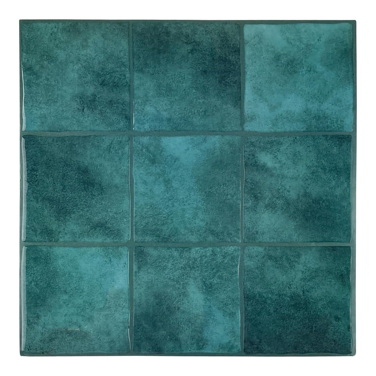 Peel and Stick Backsplash Tiles, 10 Sheets of 12" x 12" Faux Spanish Handmade Square Tile for Kitchen, Bathroom, Wall Tile