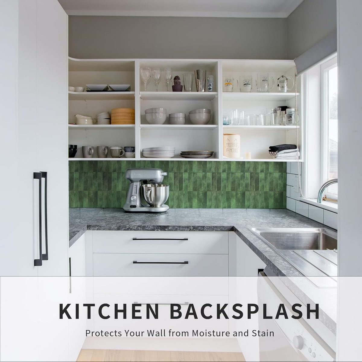 Peel and Stick Backsplash Tiles, 10 Sheets of 12" x 12" 3D Self Adhesive Peel and Stick Subway Tile for Kitchen, Bathroom, Wall Tile