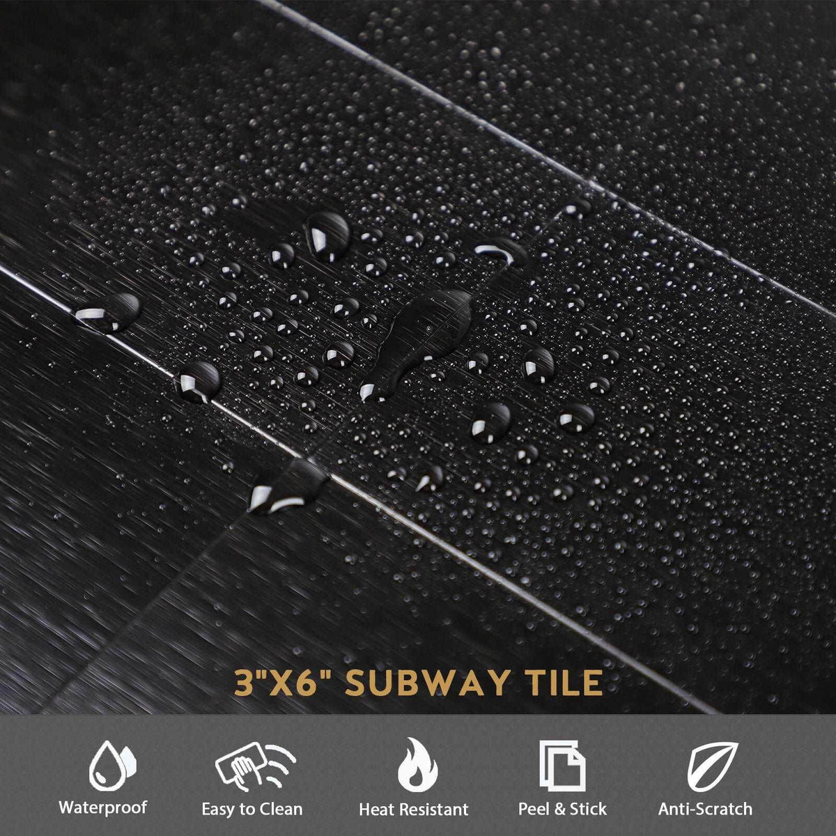 3"x6" Subway Tiles Peel and Stick Backsplash Wall Tiles (48 Pieces)