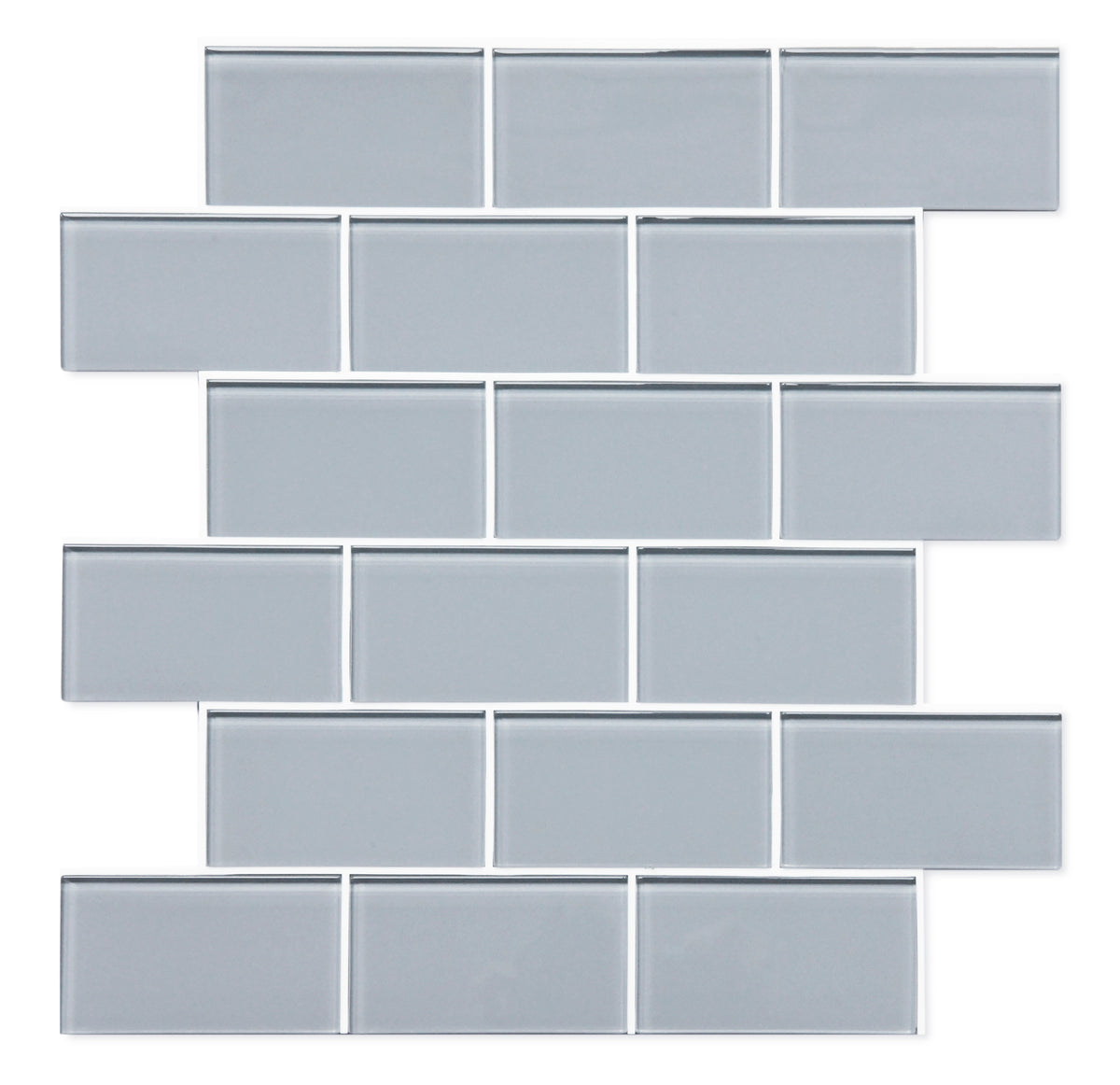 Glass Peel and Stick Backsplash Subway Tile, Glass Tiles for Kitchen Bathroom Wall (5 Sheets, 11.8"x12")