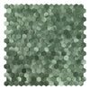 6-Sheet Peel and Stick Backsplash, 3D Mini Hexagon Metal Mosaic Self Adhesive Wall Tiles for Bar Counter Shop Interior Wall (12”x12”)