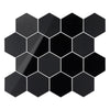 Peel and Stick Backsplash Hexagon Tile, Faux Ceramic Tile Stick on Backsplash Mosaic Wall Tile for Kitchen Bathroom