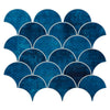 Peel and Stick Backsplash Fish Scale Tile, Self Adhesive Faux Ceramic Mosaic Wall Tiles for Kitchen Bathroom RV (6-Sheet, 4.25 SQ.FT)
