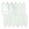 6-Sheet Peel and Stick Backsplash, Self Adhesive Marble White Tile, Glossy Carrara White Backsplash Stick on Wall Tiles for Kitchen Bathroom Fireplace