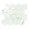 Peel and Stick Backsplash Hexagon Tile, Faux Ceramic Tile Stick on Backsplash Mosaic Wall Tile for Kitchen Bathroom