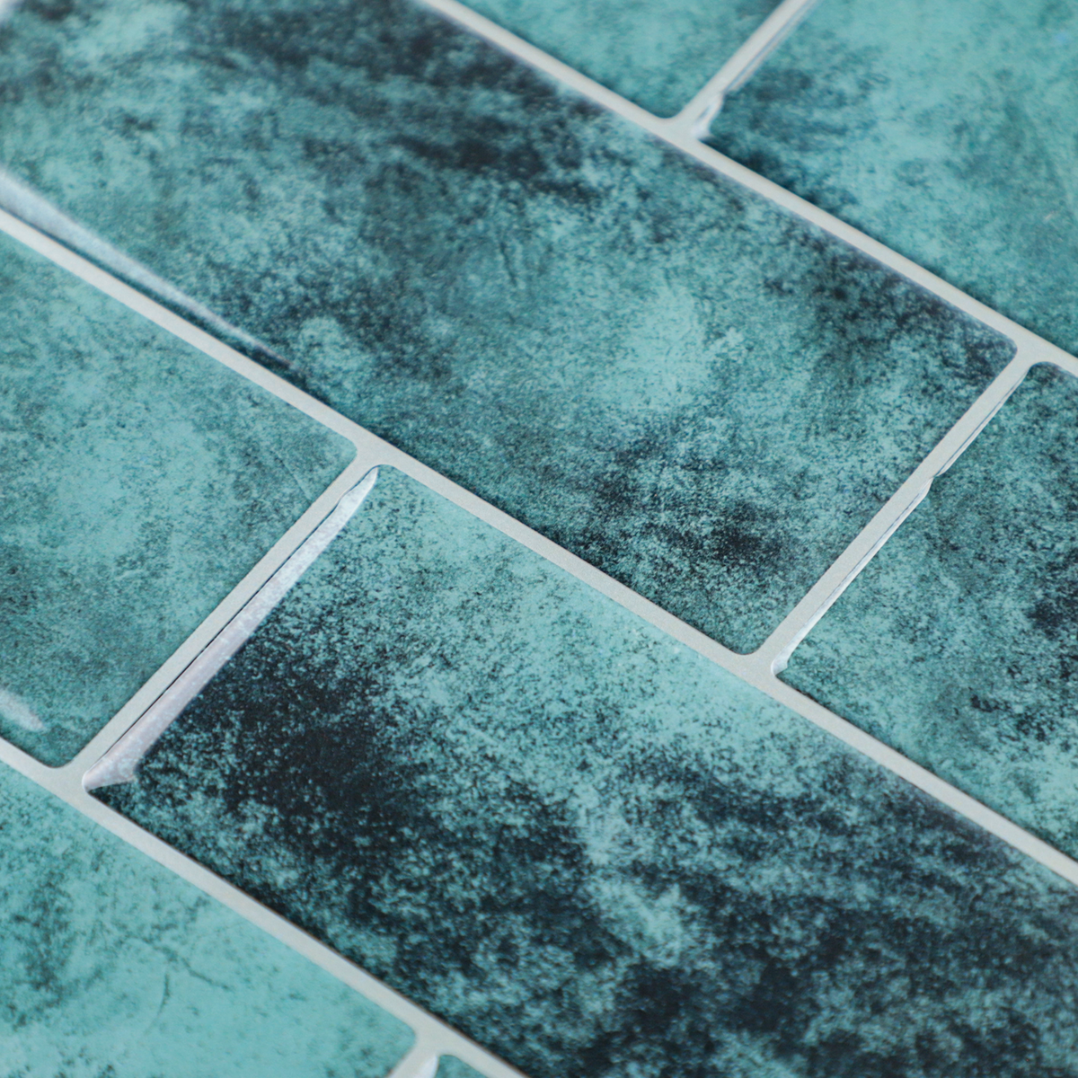 10 Sheets of 11.4" x 8.3" 3D Adhesive Peel and Stick Backsplash Tiles, Thicker Design Subway Peel and Stick Backsplah Wall Tile for Kitchen, Bathroom