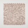 Gravity Aluminium 3D Hexagon Mosaic Wall Tiles, Mesh Mounted Solid Metal Backsplash