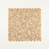 Gravity Aluminium 3D Hexagon Mosaic Wall Tiles, Mesh Mounted Solid Metal Backsplash