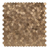6-Sheet Peel and Stick Backsplash, 3D Mini Hexagon Metal Mosaic Self Adhesive Wall Tiles for Bar Counter Shop Interior Wall (12”x12”)