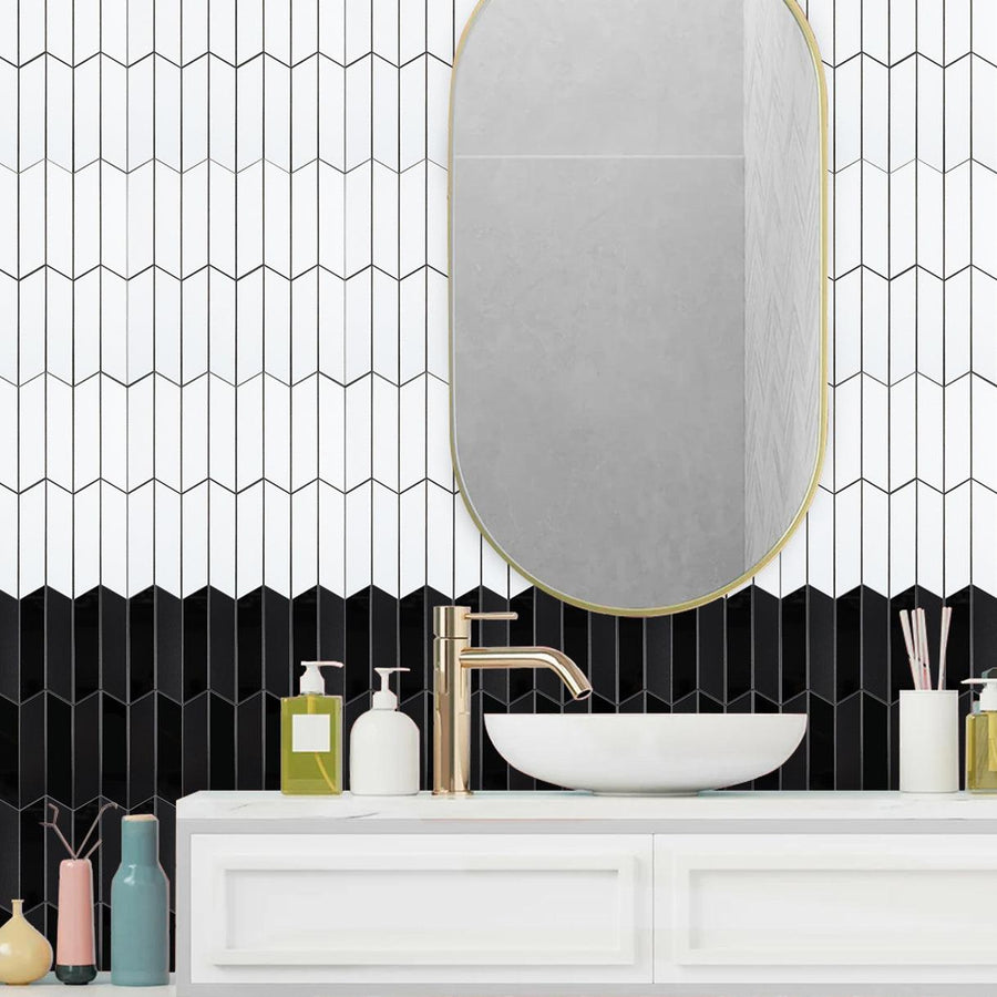 Peel and Stick Backsplash Arrow Tile (6 Sheets) - HOMEART