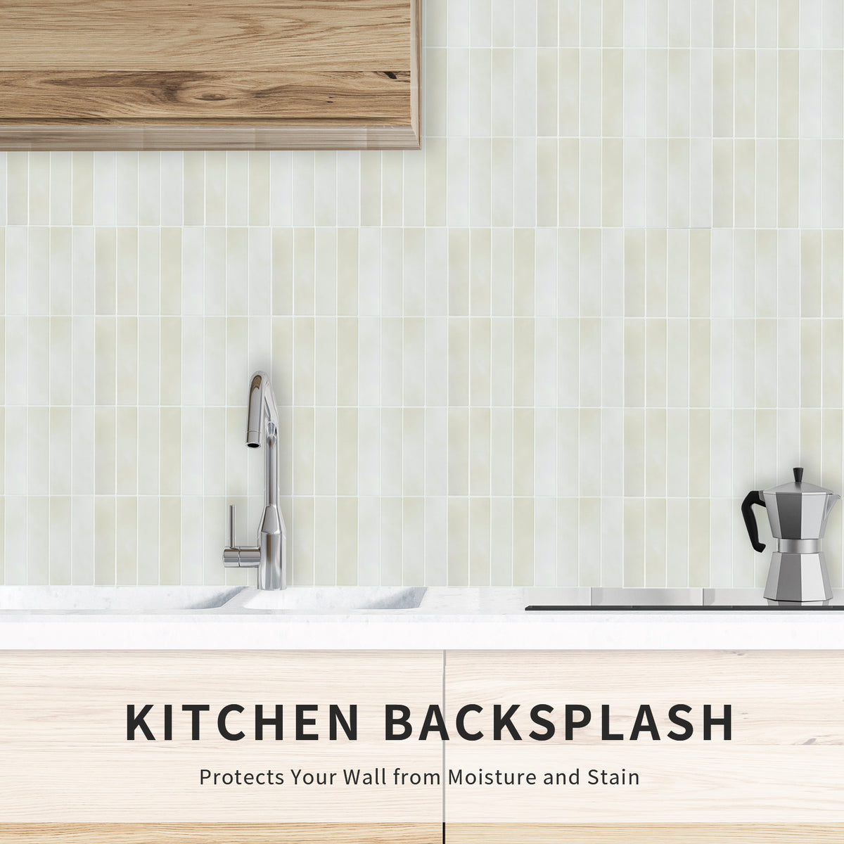 Peel and Stick Backsplash Tiles, 10 Sheets of 12" x 12" 3D Self Adhesive Peel and Stick Subway Tile for Kitchen, Bathroom, Wall Tile