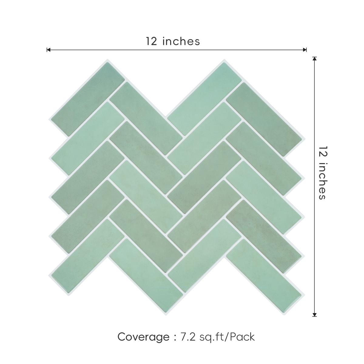 10-Sheet Herringbone Peel and Stick Backsplash, Self Adhesive 3D Stick on Wall Tiles for Kitchen Bathroom（12"x12"）