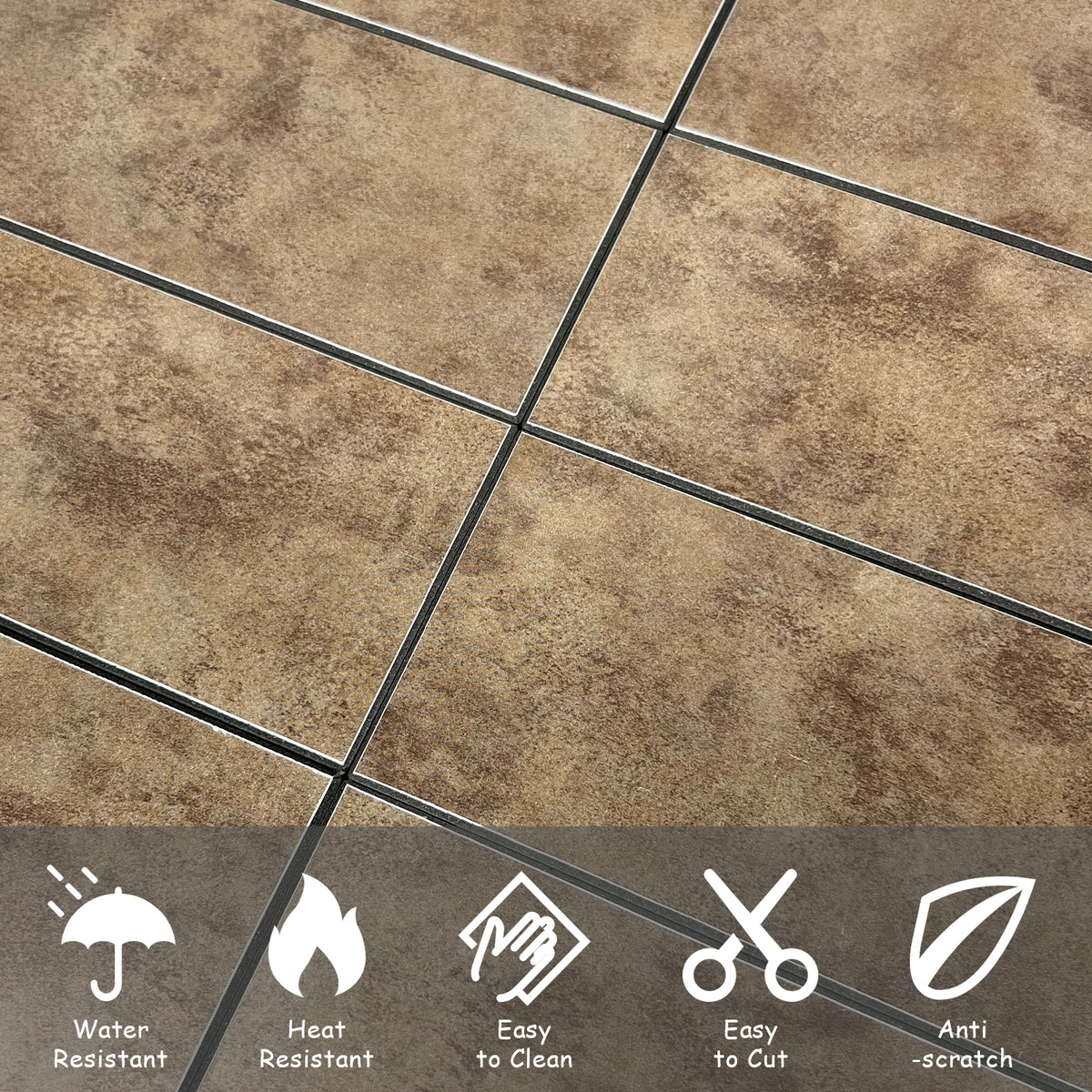 48 Pieces 3"x6" Peel and Stick Backsplash, Metal Backsplash Peel and Stick Subway Tile for Kitchen Bathroom Fireplace