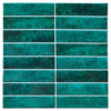10 Sheets Green Peel and Stick Backsplash, 12'' x 12'' 3D Adhesive Subway Tiles Stick on Backsplash for Kitchen Bathroom