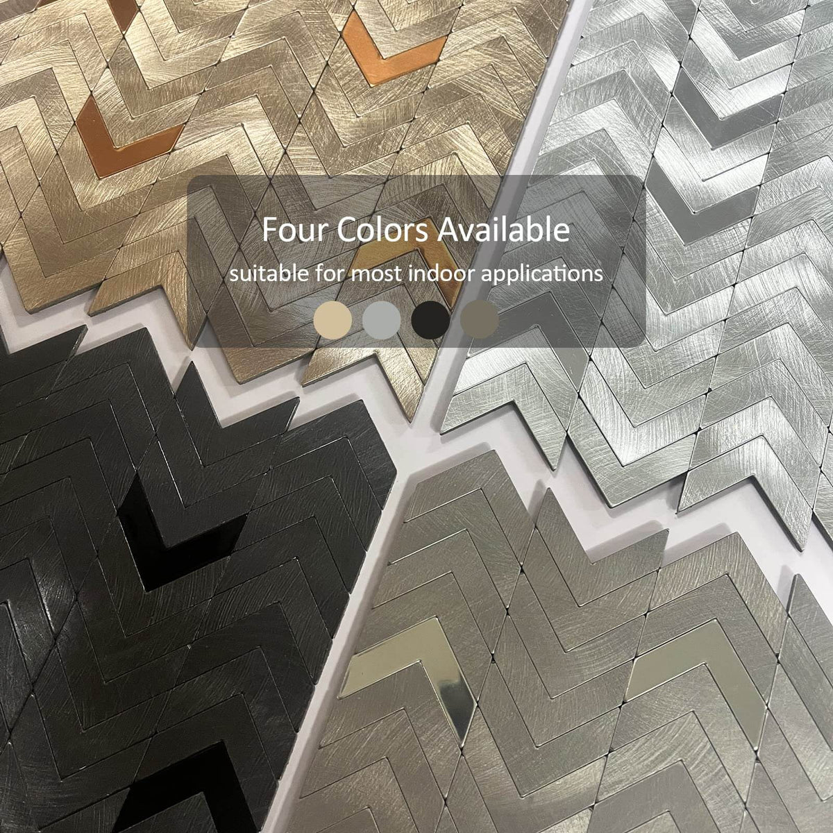 Black Peel and Stick Backsplash, Mini Herringbone Stick on Wall Tiles Self-Adhesive Aluminum Metal Backsplash for Kitchen Fireplace (12 Sheets) - HOMEART
